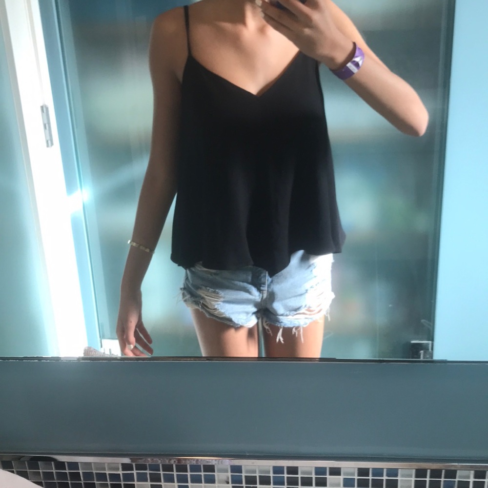 Black, fancy tank top